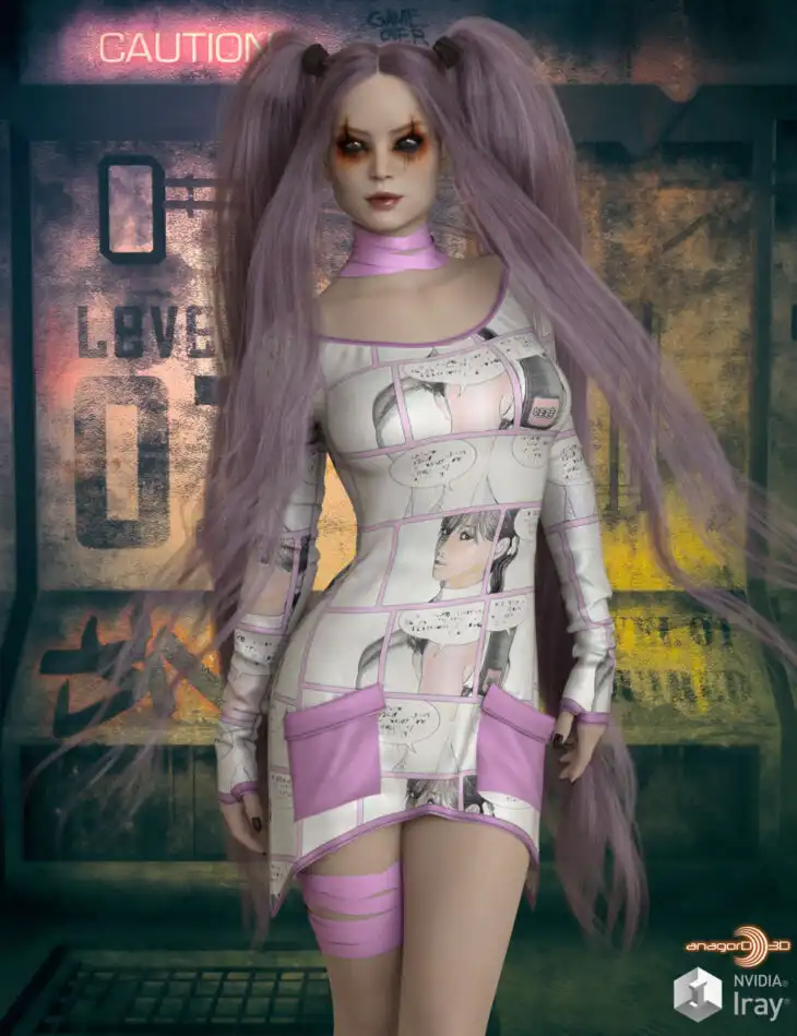 VERSUS – dForce Emo Doll III for Genesis 8 and 8.1F_DAZ3D下载站