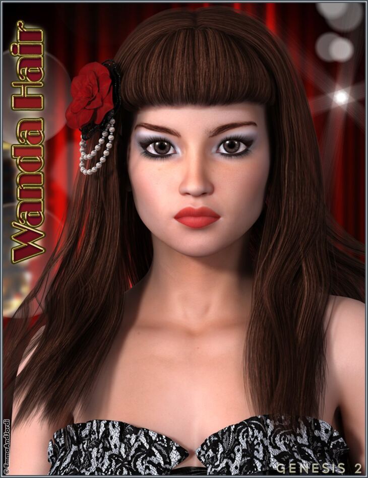 Wanda Hair for Genesis 2 Female(s)_DAZ3D下载站