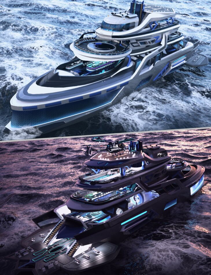 XI Futuristic Yacht_DAZ3D下载站