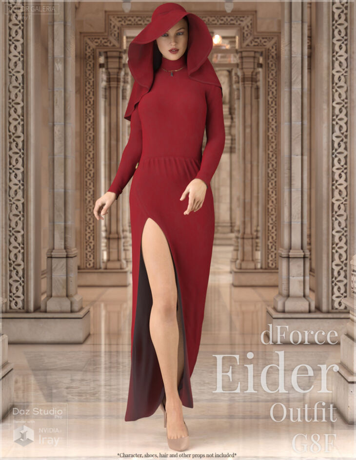 dForce – Eider Outfit for Genesis 8 Female_DAZ3D下载站