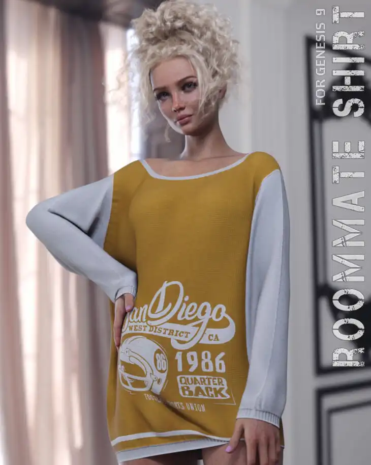 dForce Roommate Shirt for G9_DAZ3D下载站