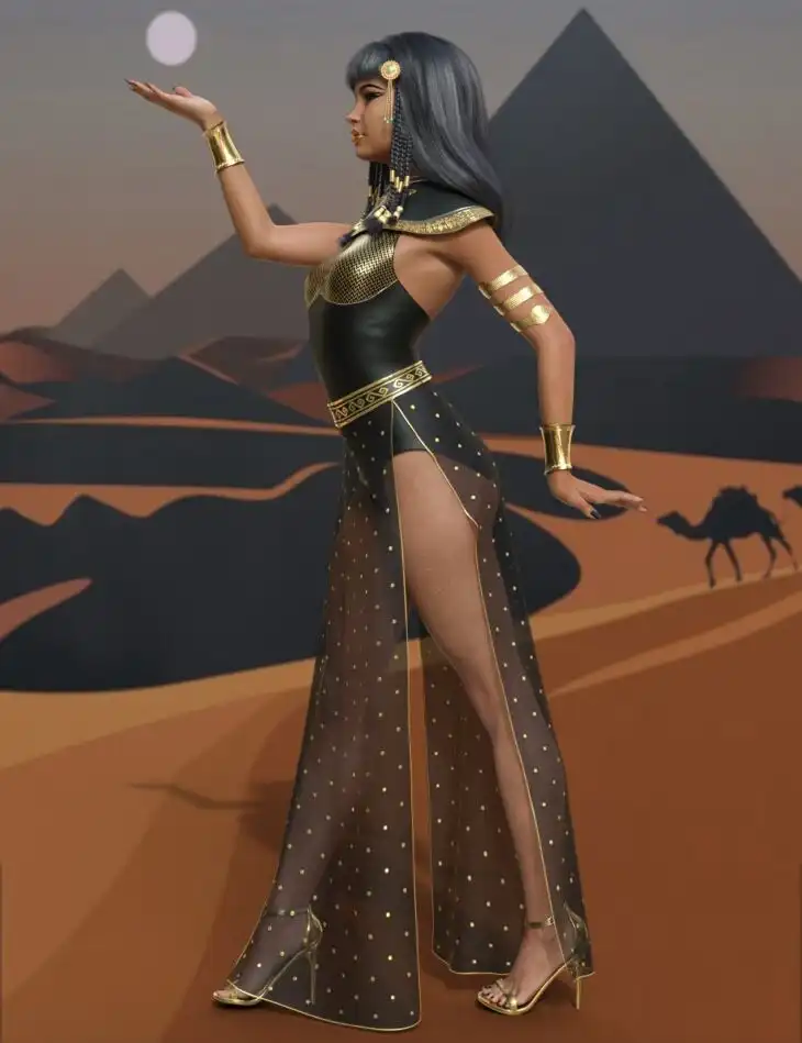 dForce Shu Outfit Set for Genesis 8 and 8.1 Females_DAZ3D下载站