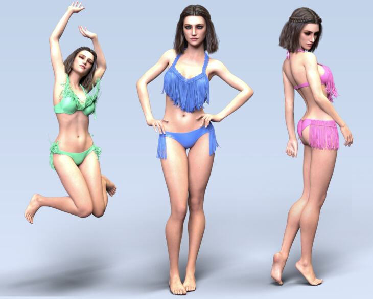 dForce Still Summer Bikini Set for G8F_DAZ3D下载站