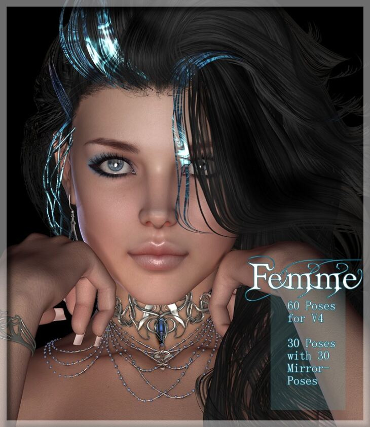 AM: FEMME – 60 Poses V4.2_DAZ3D下载站