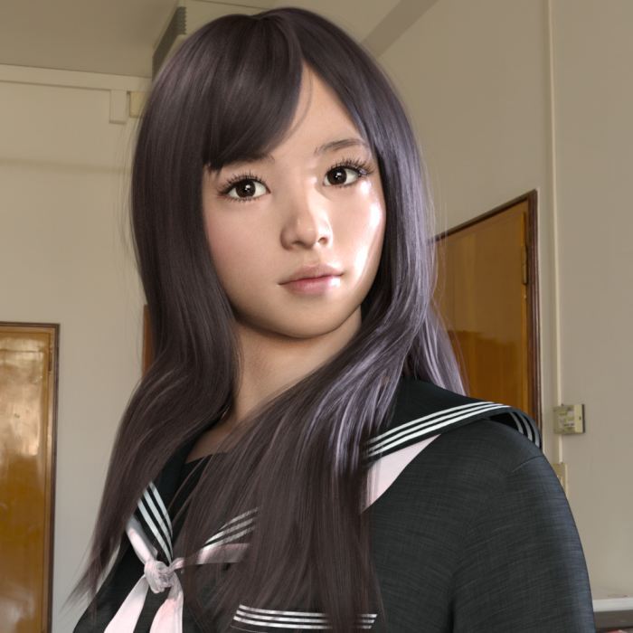 JP Girl Manami – Head Morph for G9 and Expressions_DAZ3D下载站