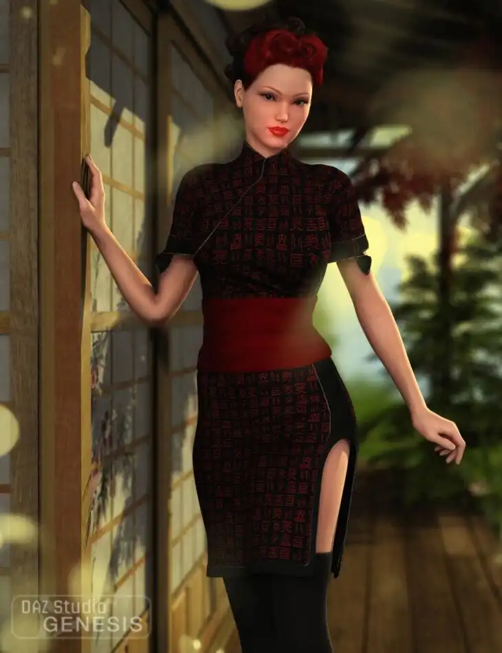 Katumi Dress & Textures for Genesis_DAZ3D下载站
