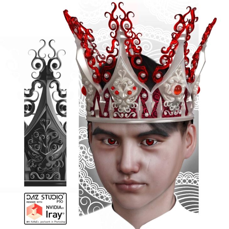 King’s Crown for Genesis Males_DAZ3D下载站