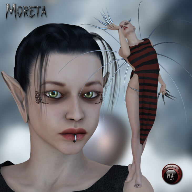 Moreta – Character and outfit for V4_DAZ3DDL