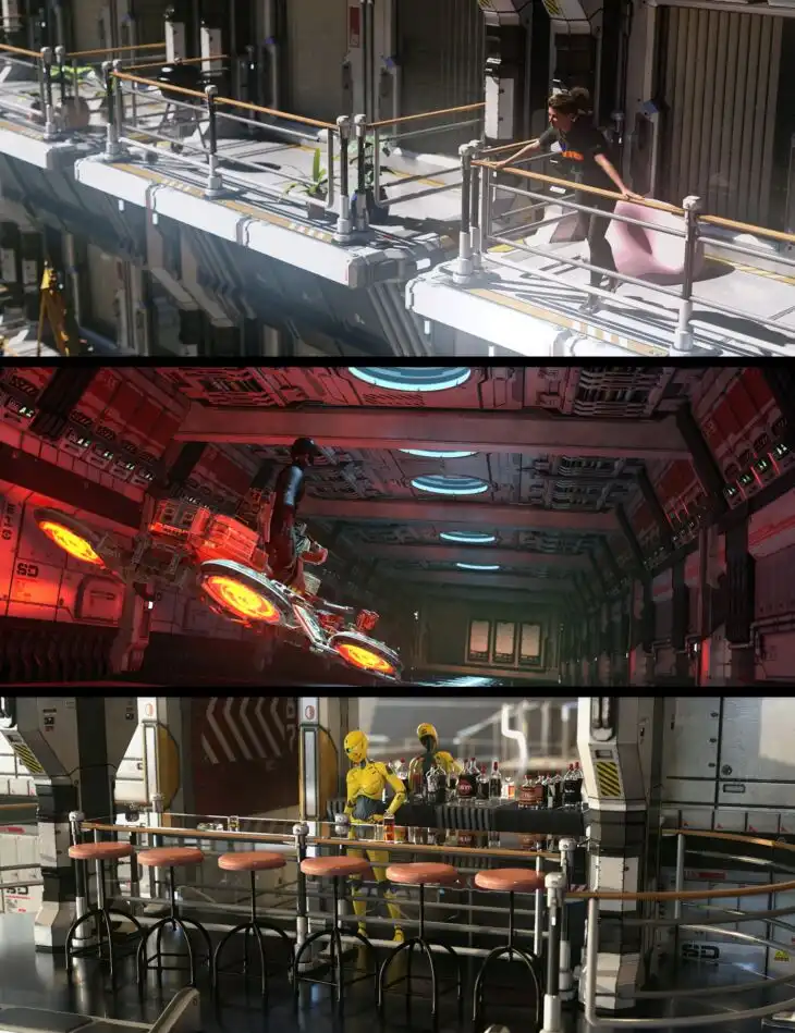 Scene Subsets for Modular Sci-fi Kit 02_DAZ3D下载站