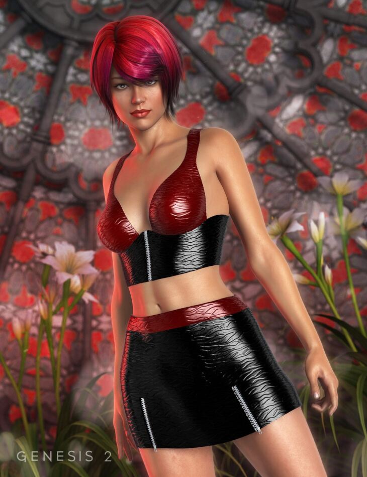 Sexy Skirt and Halter & Textures G2F_DAZ3DDL