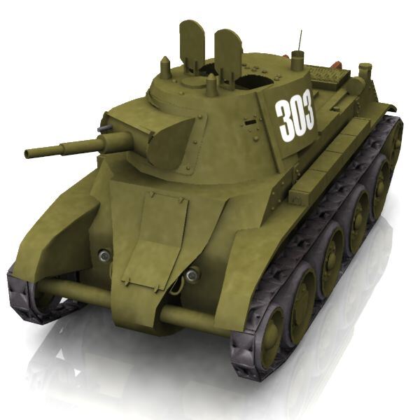 BT-7 Soviet Cavalry Tank (for Poser)_DAZ3D下载站