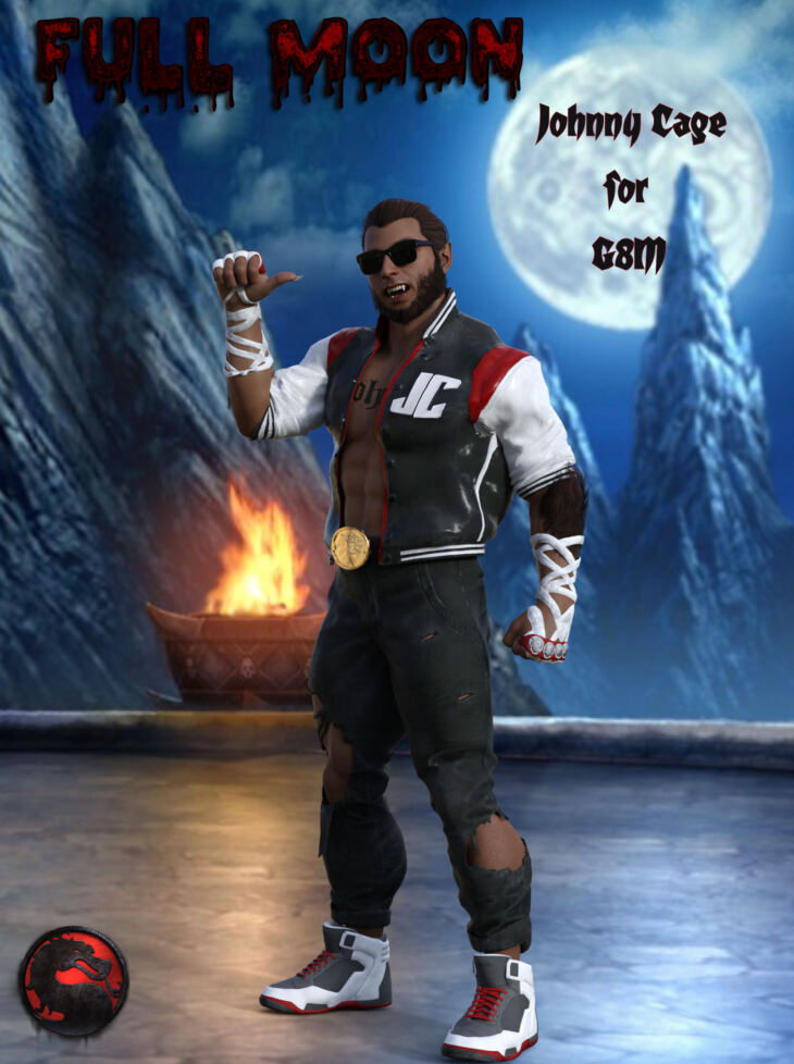 Full Moon Johnny Cage for G8M_DAZ3DDL
