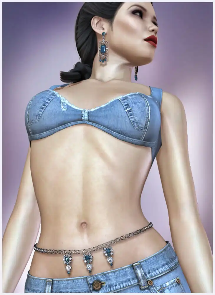 GCDJewelry – Waist Chain for V4_DAZ3D下载站
