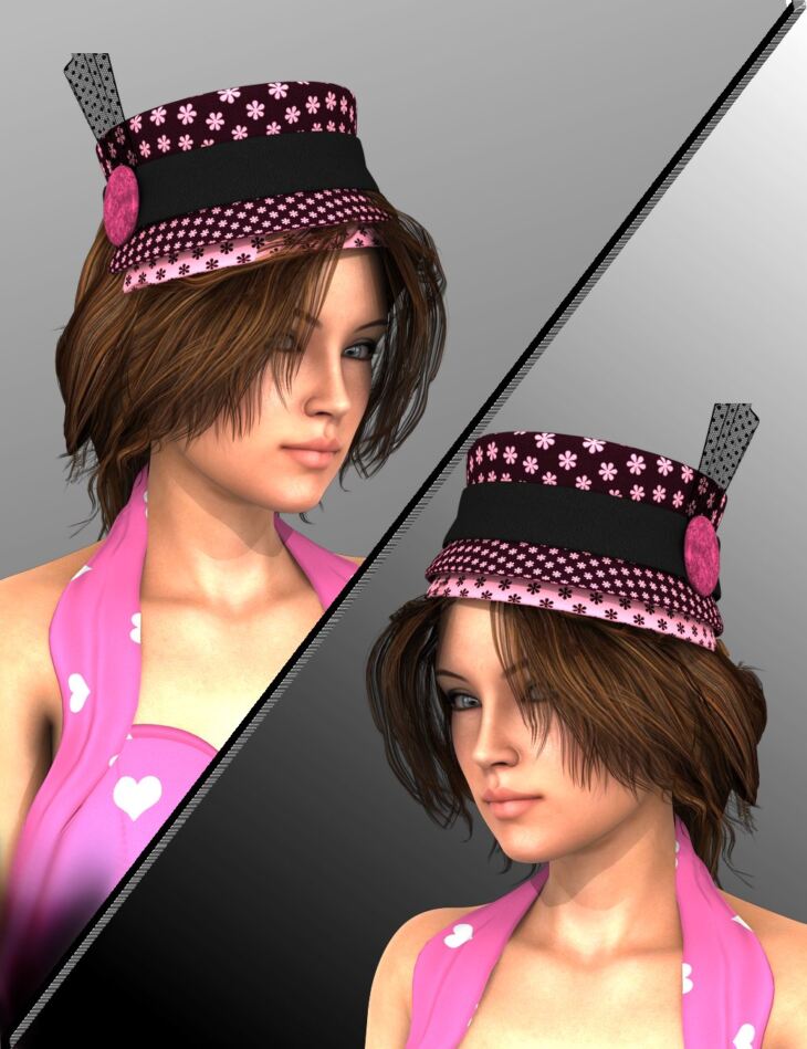 Hat and Hair Helper Genesis 2_DAZ3D下载站