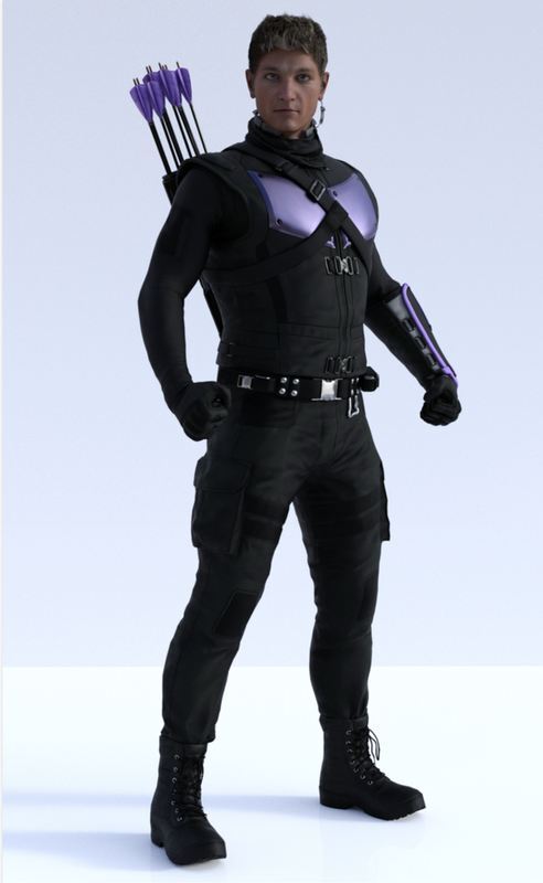 Hawkeye Outfit For G8M_DAZ3D下载站