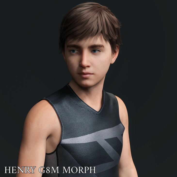 Henry Character Morph For Genesis 8 Males_DAZ3D下载站