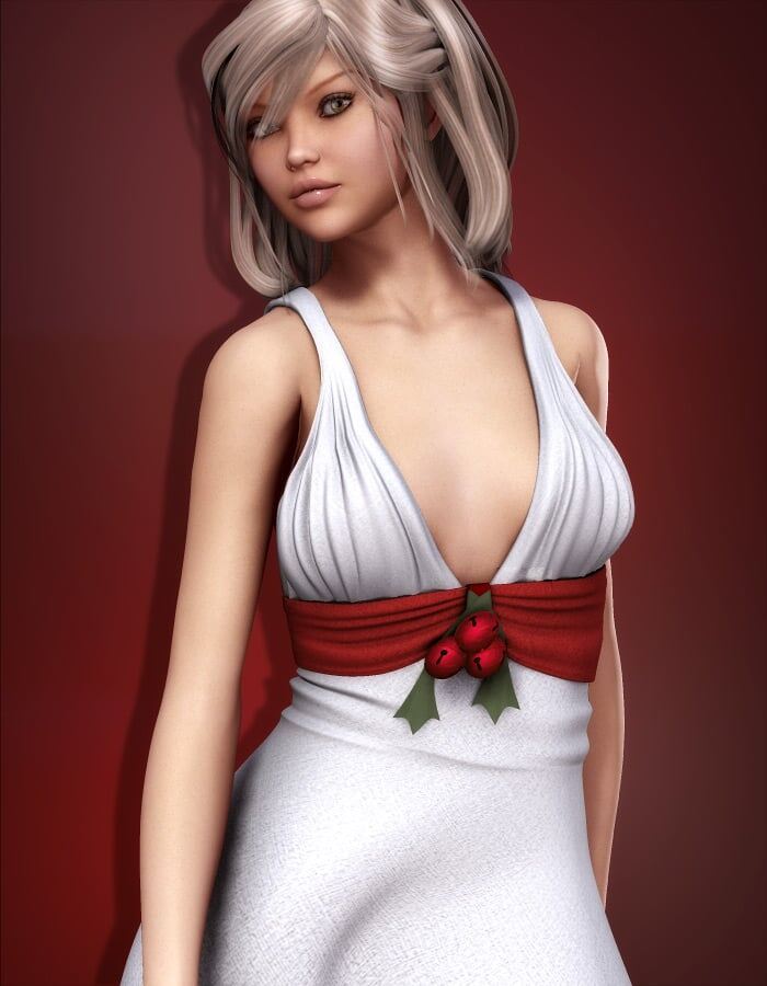 Jingle Bell Dress for V4_DAZ3D下载站