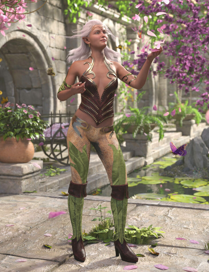 Keeper of the Petals Outfit for Genesis 8 and 8.1 Females_DAZ3D下载站