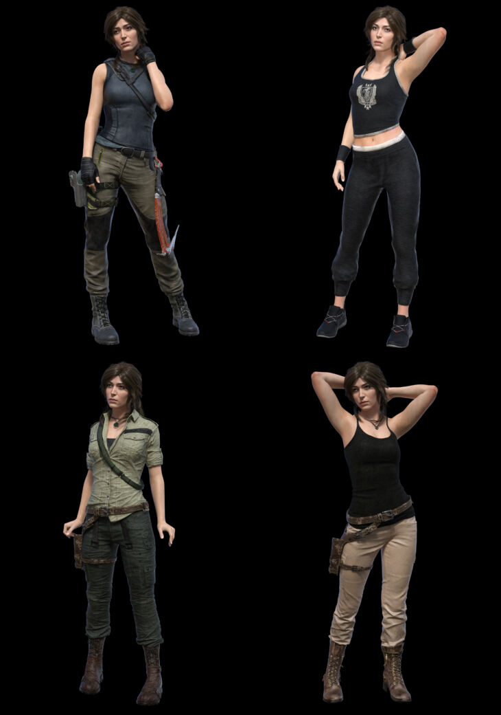 Lara Croft (SOTR) for Daz Studio Genesis 8 Female + Outfits_DAZ3D下载站