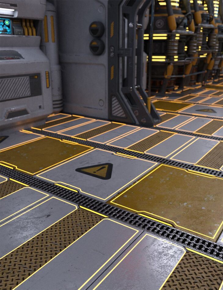 Sci-Fi Flooring Iray Shaders_DAZ3D下载站