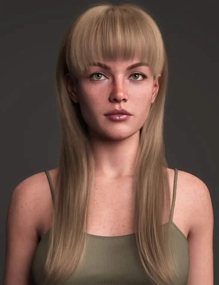 Shy Fringe Style Hair for Genesis 9_DAZ3DDL