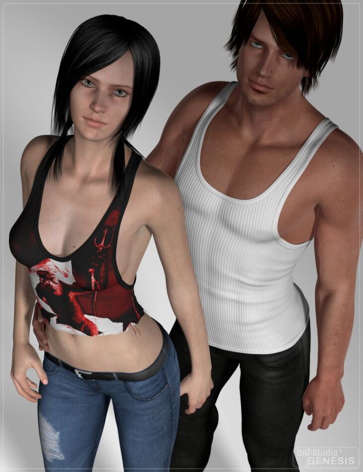 Tank Tops and Undershirts Collection_DAZ3D下载站