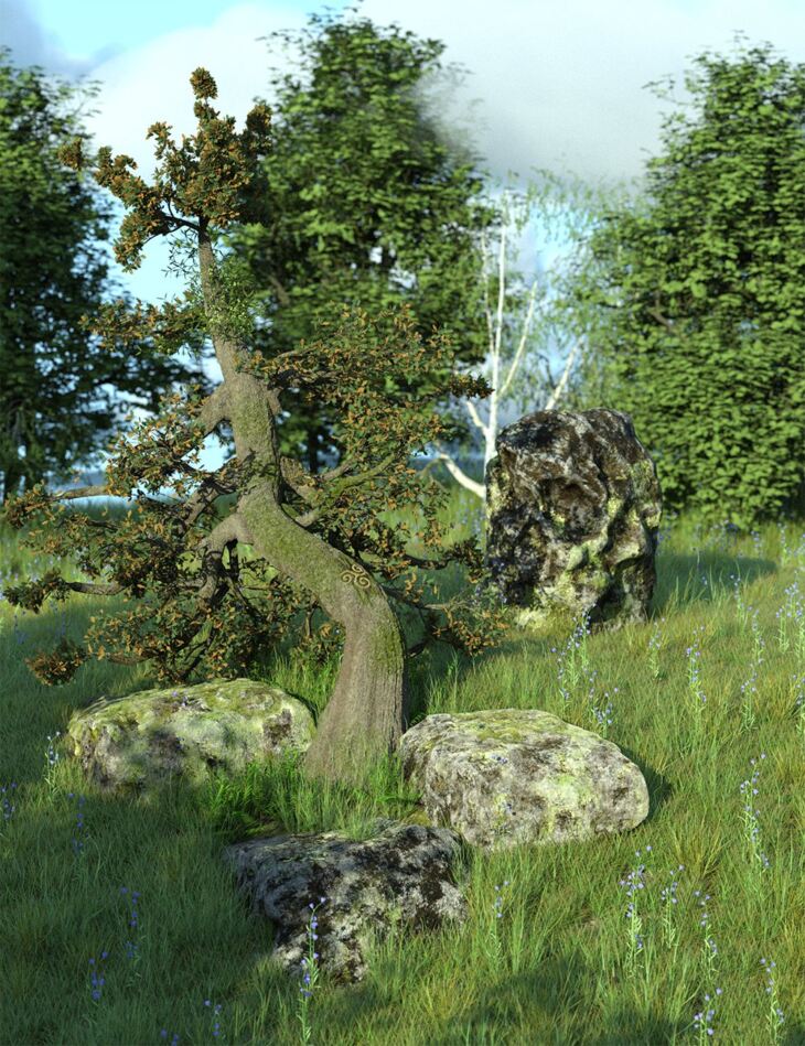The Druids Grove – A Mystical Scene_DAZ3D下载站