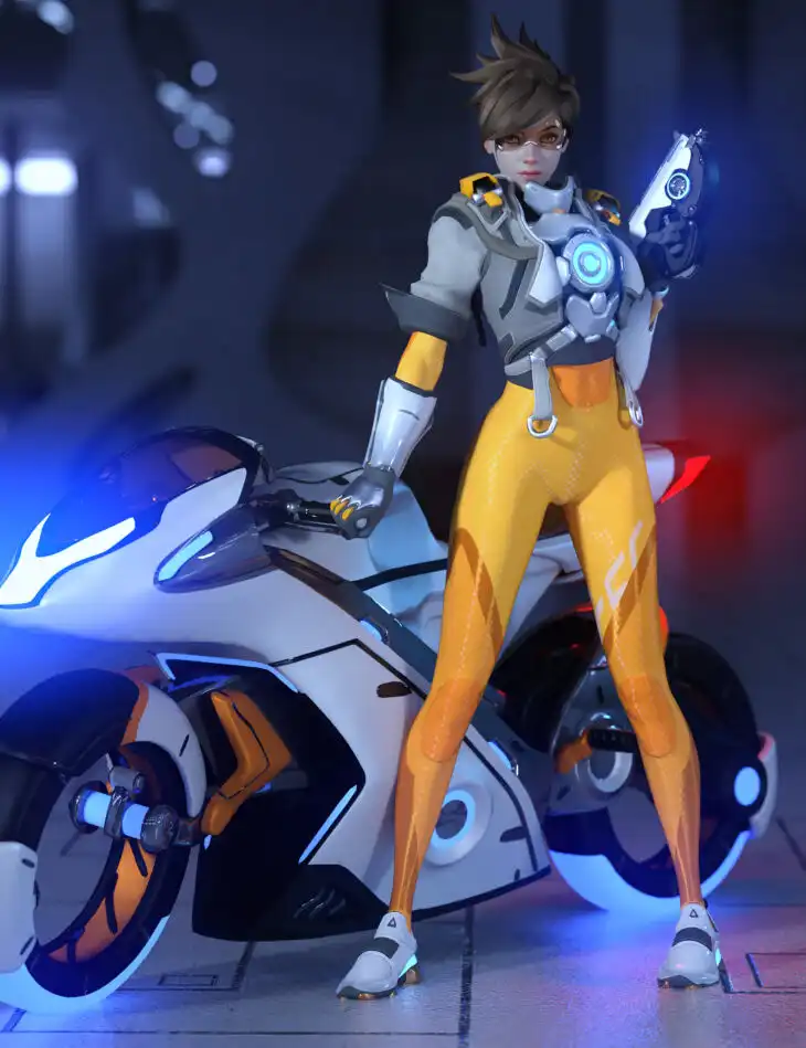 Tracer 2 and Bike for Genesis 8.1_DAZ3D下载站