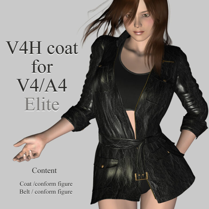 V4H Coat for V4/A4_DAZ3D下载站