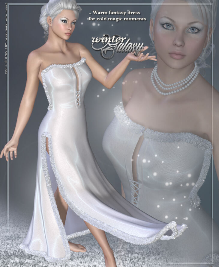 Winter Galaxy V4 Dress_DAZ3D下载站