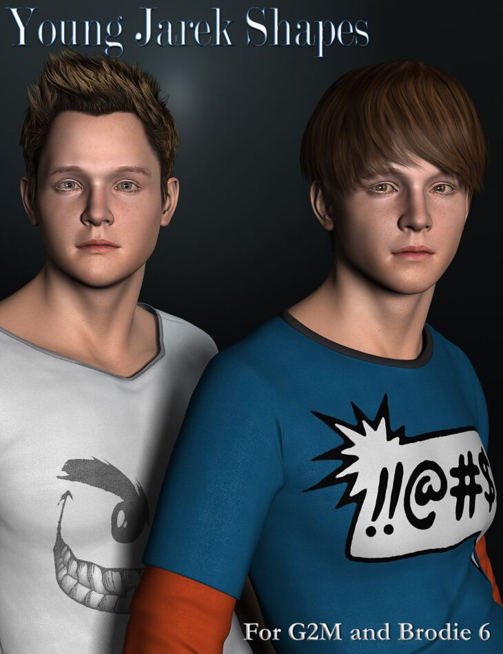 Young Jarek Shapes for Genesis 2 Male(s) and Brodie 6 HD_DAZ3DDL