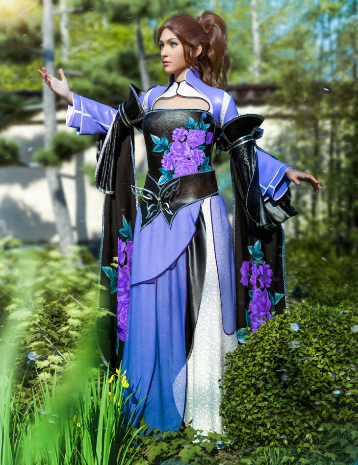 dForce Chinese Hanfu Outfit for Genesis 8 and 8.1 Females_DAZ3DDL