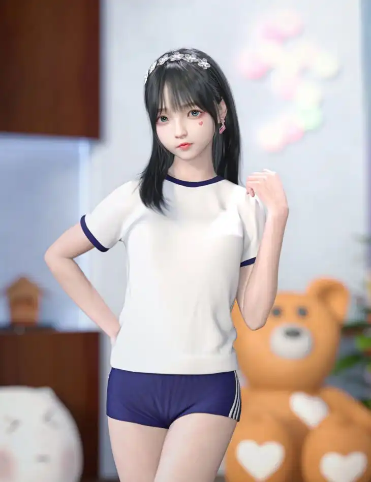 dForce SU Gymnastics Clothes for Genesis 8, 8.1, and 9_DAZ3DDL