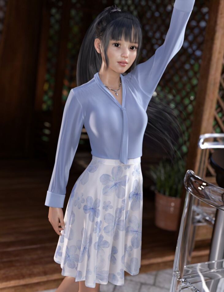 dForce Sumire Outfit for Genesis 8 and 8.1 Females_DAZ3D下载站