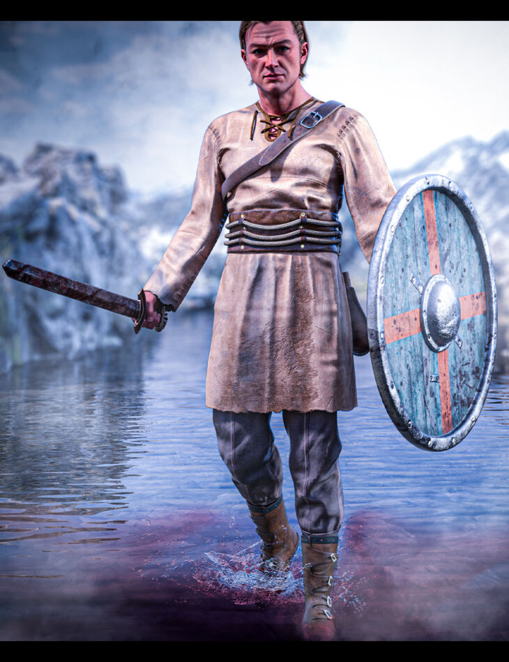 dForce Viking Warrior Outfit for Genesis 9_DAZ3D下载站