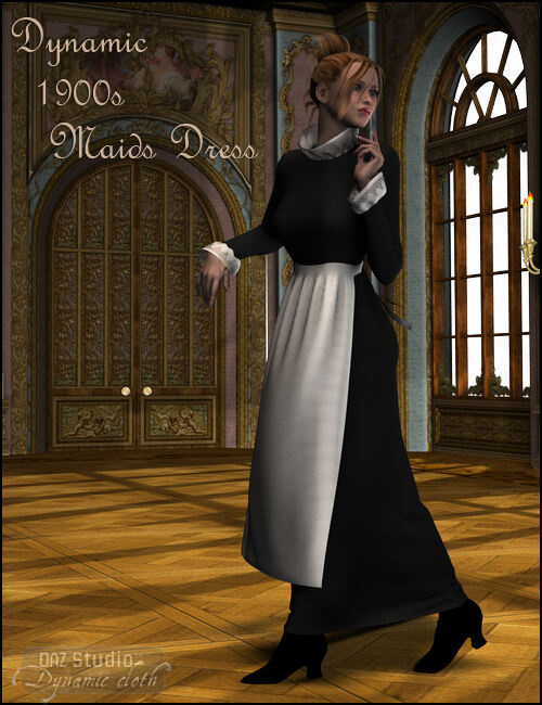 Dynamic 1900s Maids Dress_DAZ3D下载站
