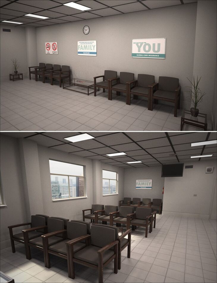 Health Care Waiting Room_DAZ3D下载站