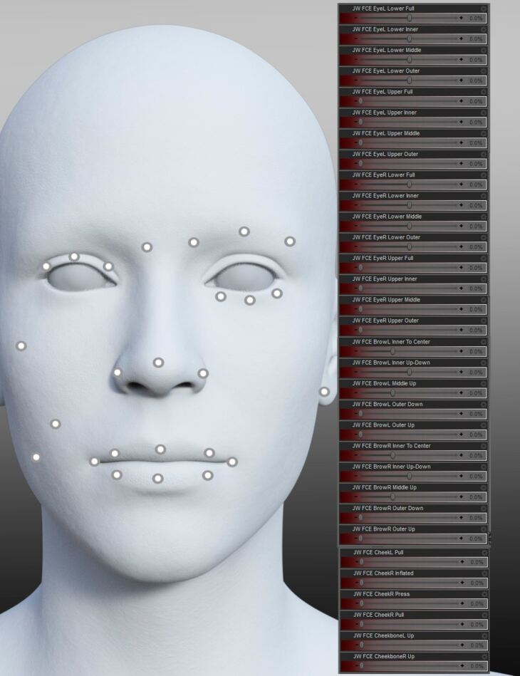 JW Face Control Expansion for Genesis 9_DAZ3D下载站