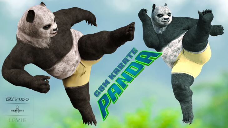 Karate Panda For Genesis 8 Males_DAZ3D下载站