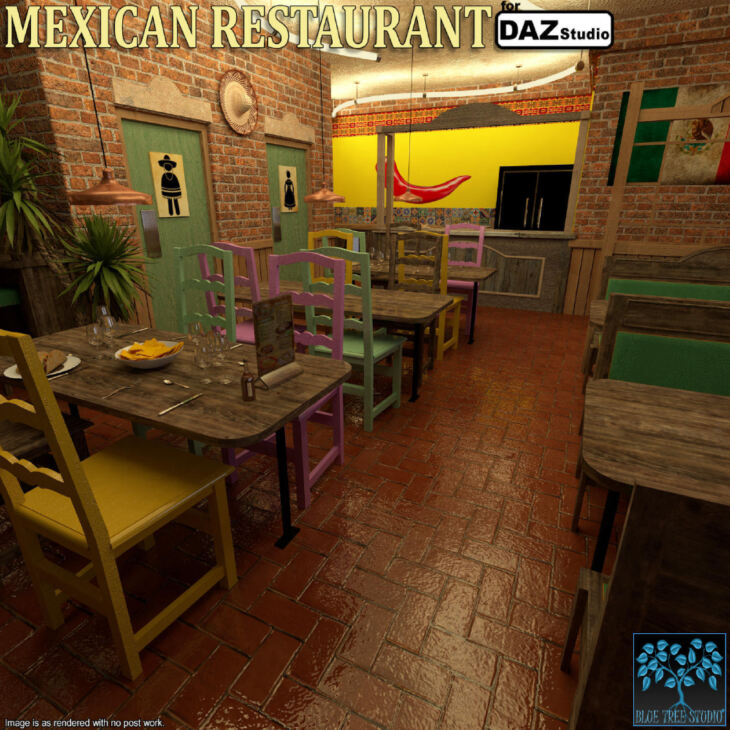 Mexican Restaurant for Daz_DAZ3DDL