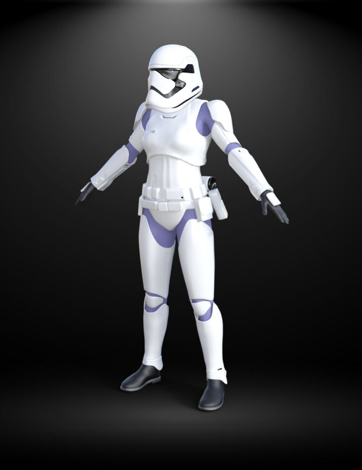 Rebel Trooper for Genesis 8/8.1 Female + Trooper Helmet_DAZ3D下载站