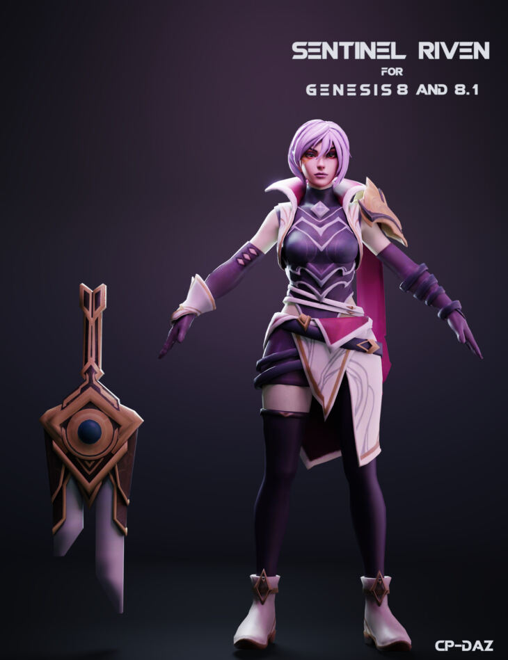 Sentinel Riven For Genesis 8 And 8.1 Female_DAZ3D下载站