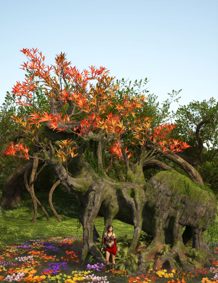 Showy Trees and Plants Pack_DAZ3D下载站