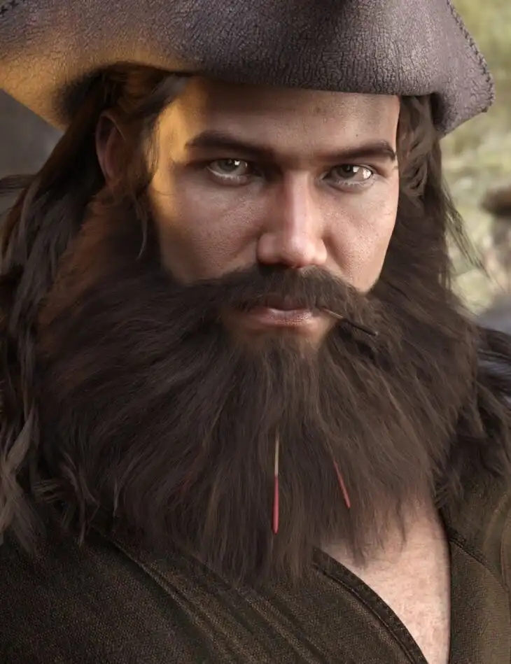 Volta Hair and Beard for Genesis 8_DAZ3DDL