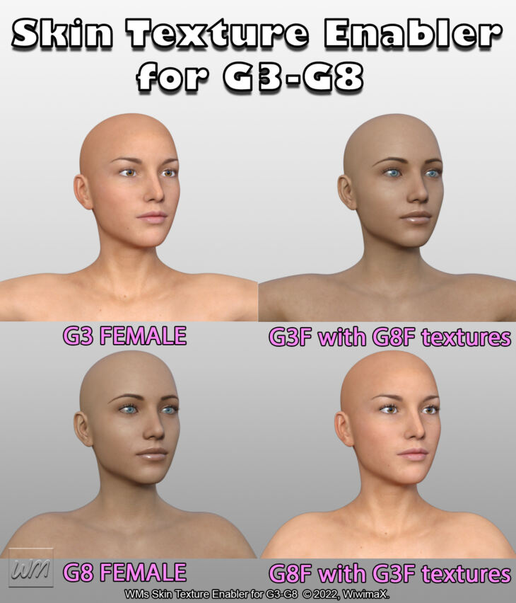 WMs Skin Textures Enabler for G3-G8_DAZ3D下载站