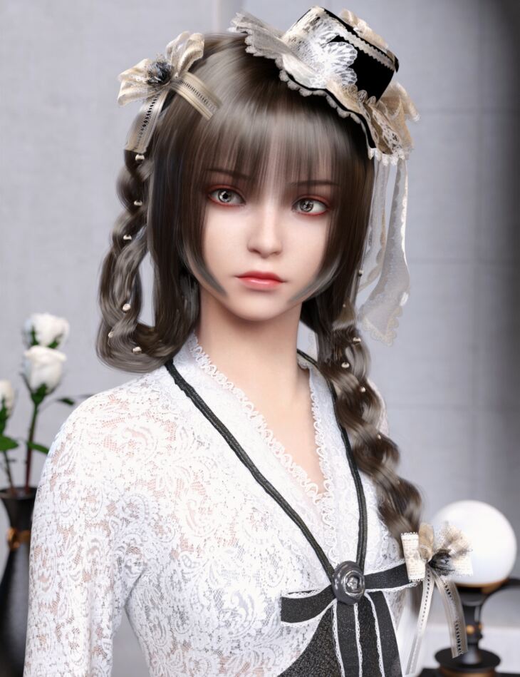 Zou Character, Hair, and Outfit Bundle for Genesis 9_DAZ3D下载站