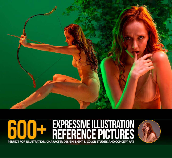 600+ Expressive Illustration Reference Pictures_DAZ3D下载站