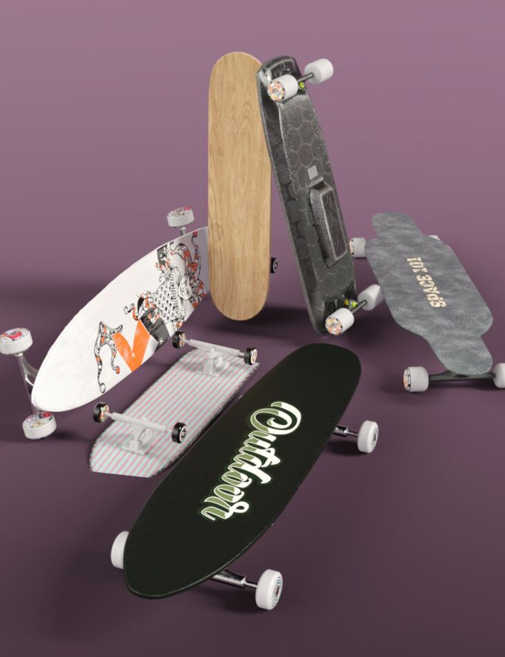 BW Cool Skateboards Set_DAZ3DDL