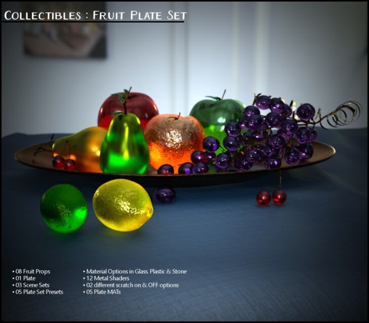 Collectibles: Fruit Plate_DAZ3D下载站