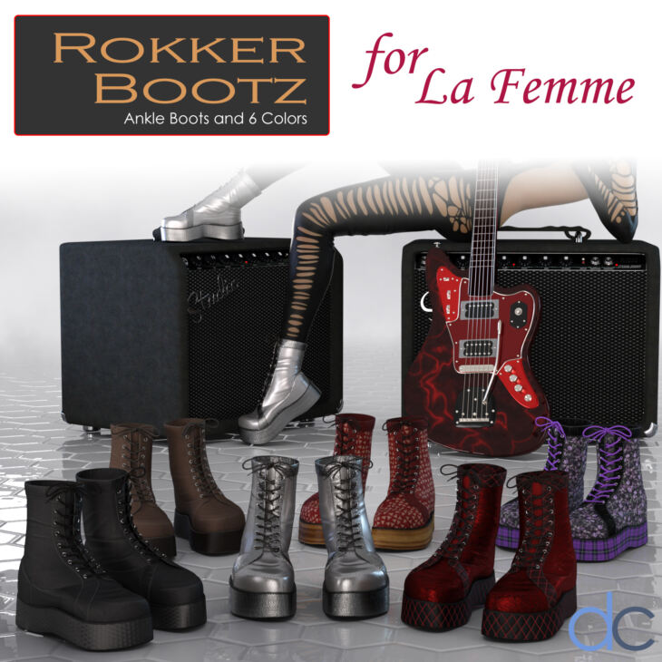 DC-RokkerBootz for La Femme_DAZ3DDL